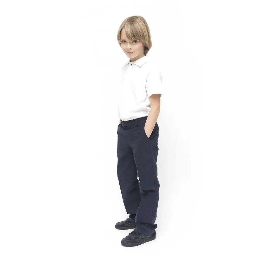 Boys Classic Fit School Trousers - 100% Organic Cotton