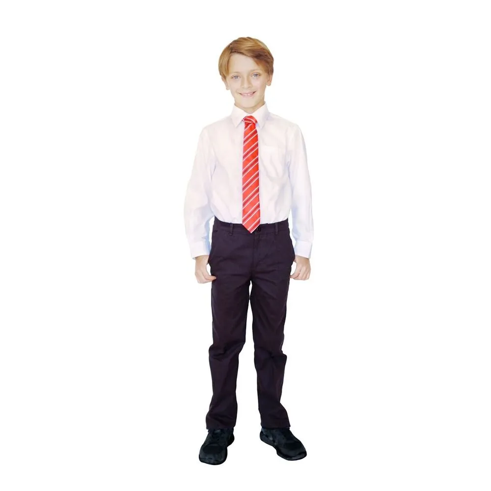 Boys Classic Fit School Trousers - 100% Organic Cotton