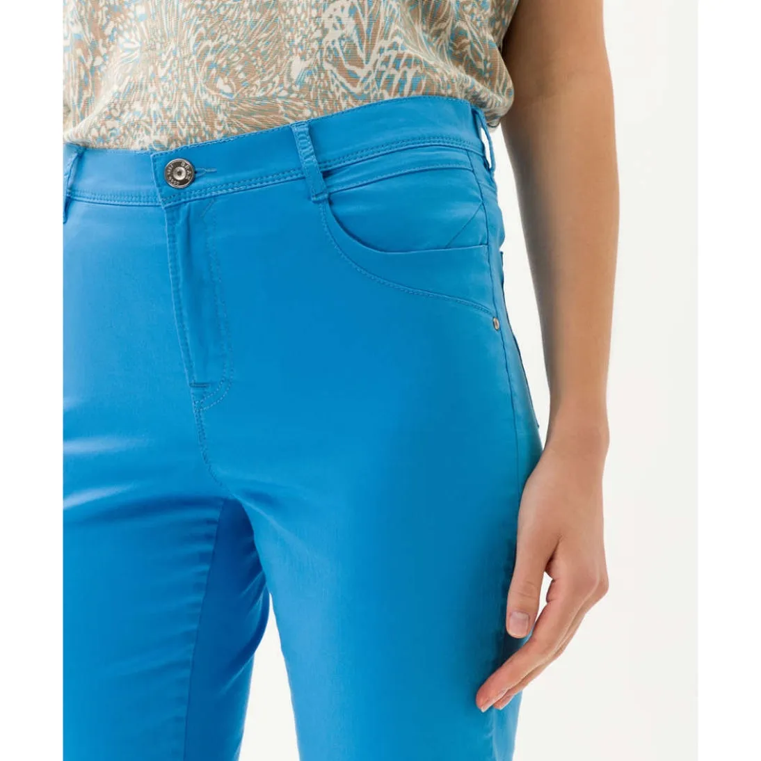 Brax Mary S Cropped Ultra Light Summer Jeans in Santorin 71-3208