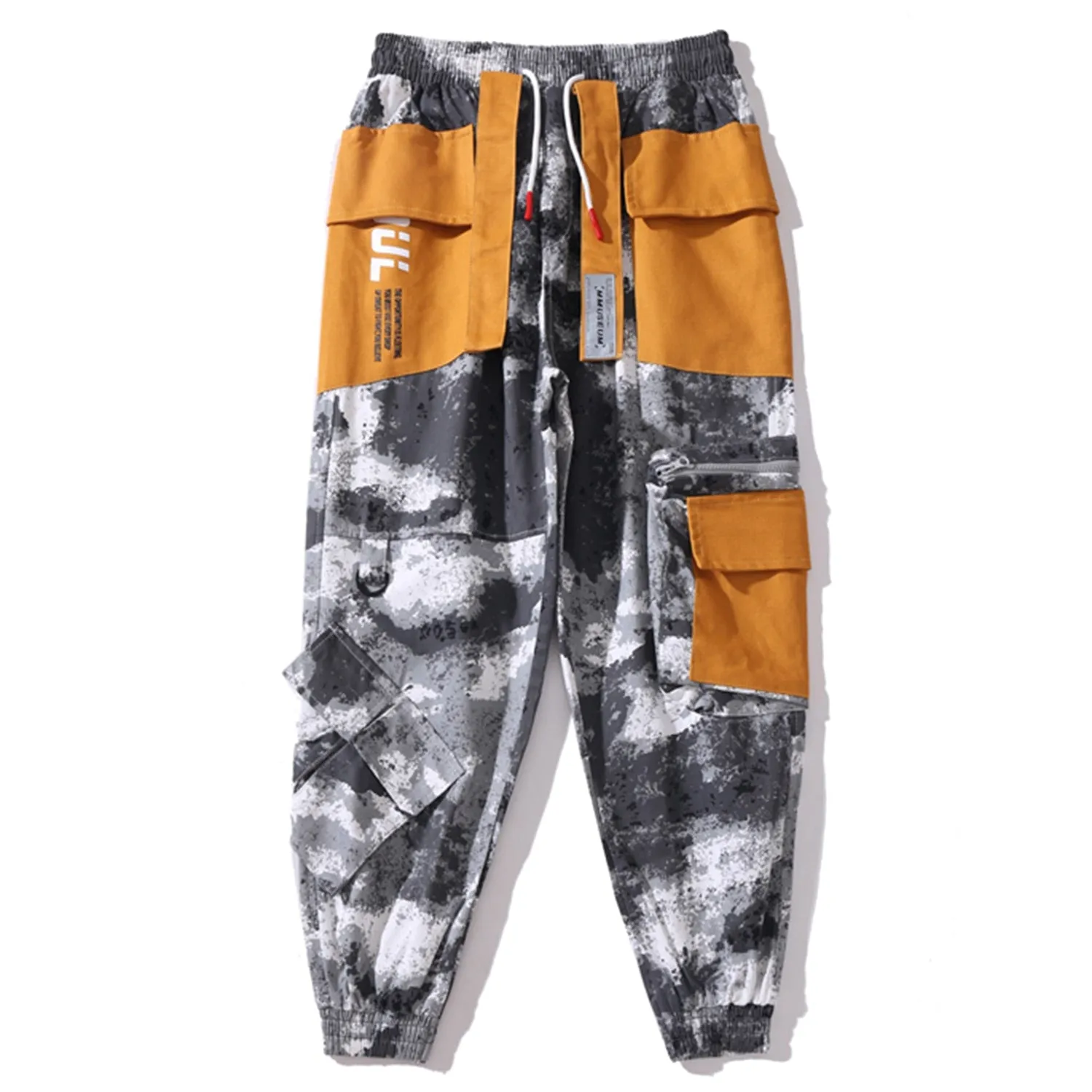 Camouflage Patchwork Men Oversized Cargo Pants