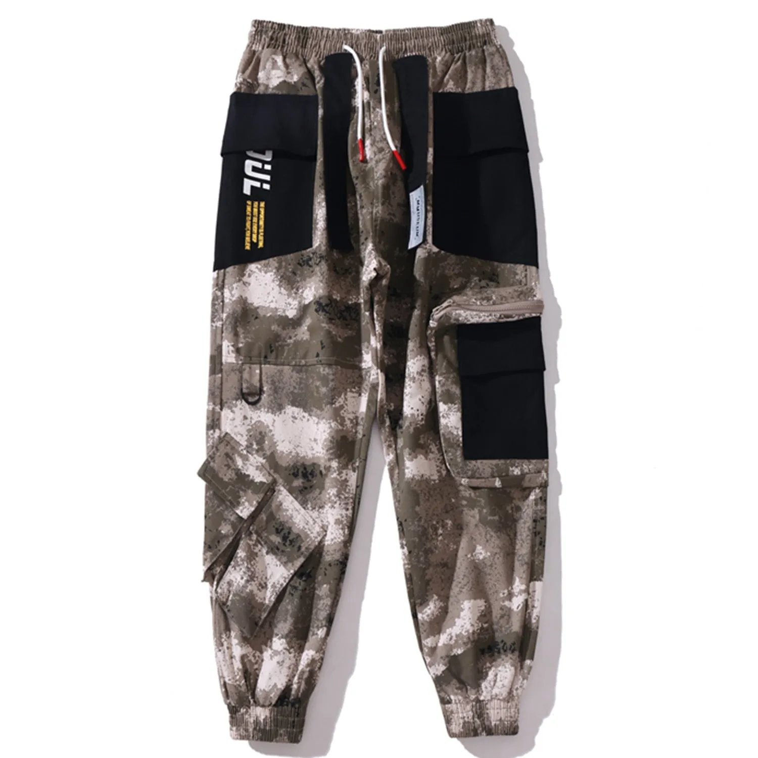 Camouflage Patchwork Men Oversized Cargo Pants