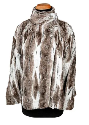 Capelet - Luxury Faux Fur in  Birch  - (One Left with Chocolate Lining!)