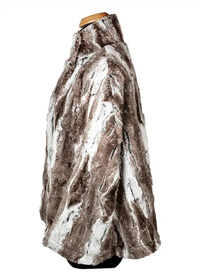 Capelet - Luxury Faux Fur in Birch  - (One Left with Chocolate Lining!)