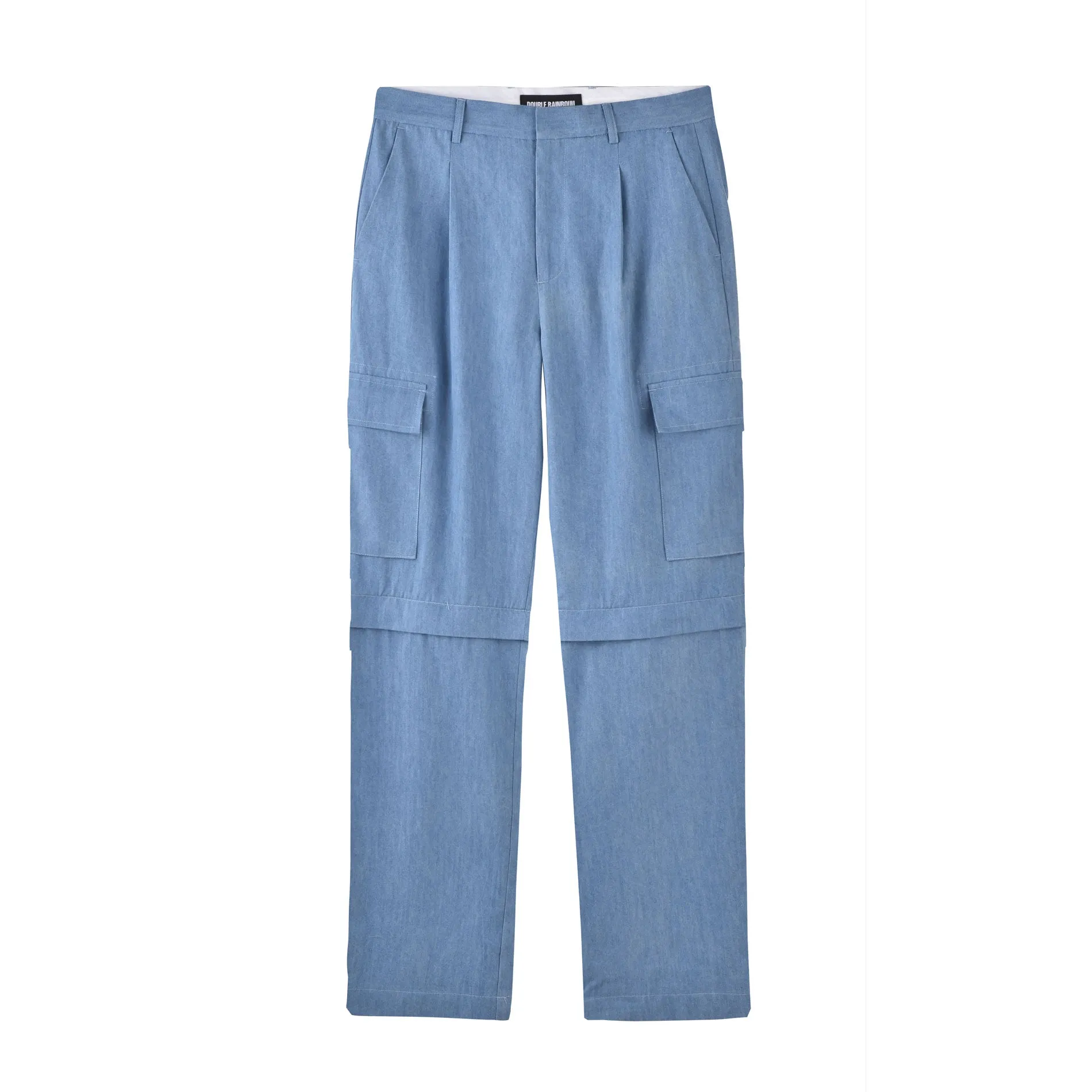 CHAMBRAY CARGO ZIP PANT