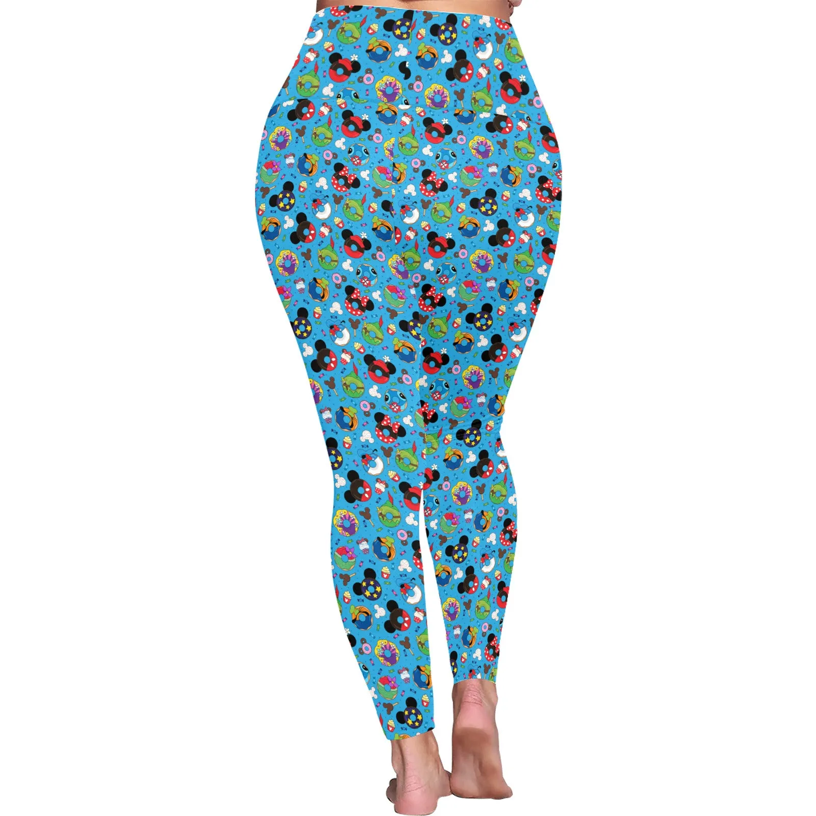 Character Donuts Women's Plus Size Athletic Leggings