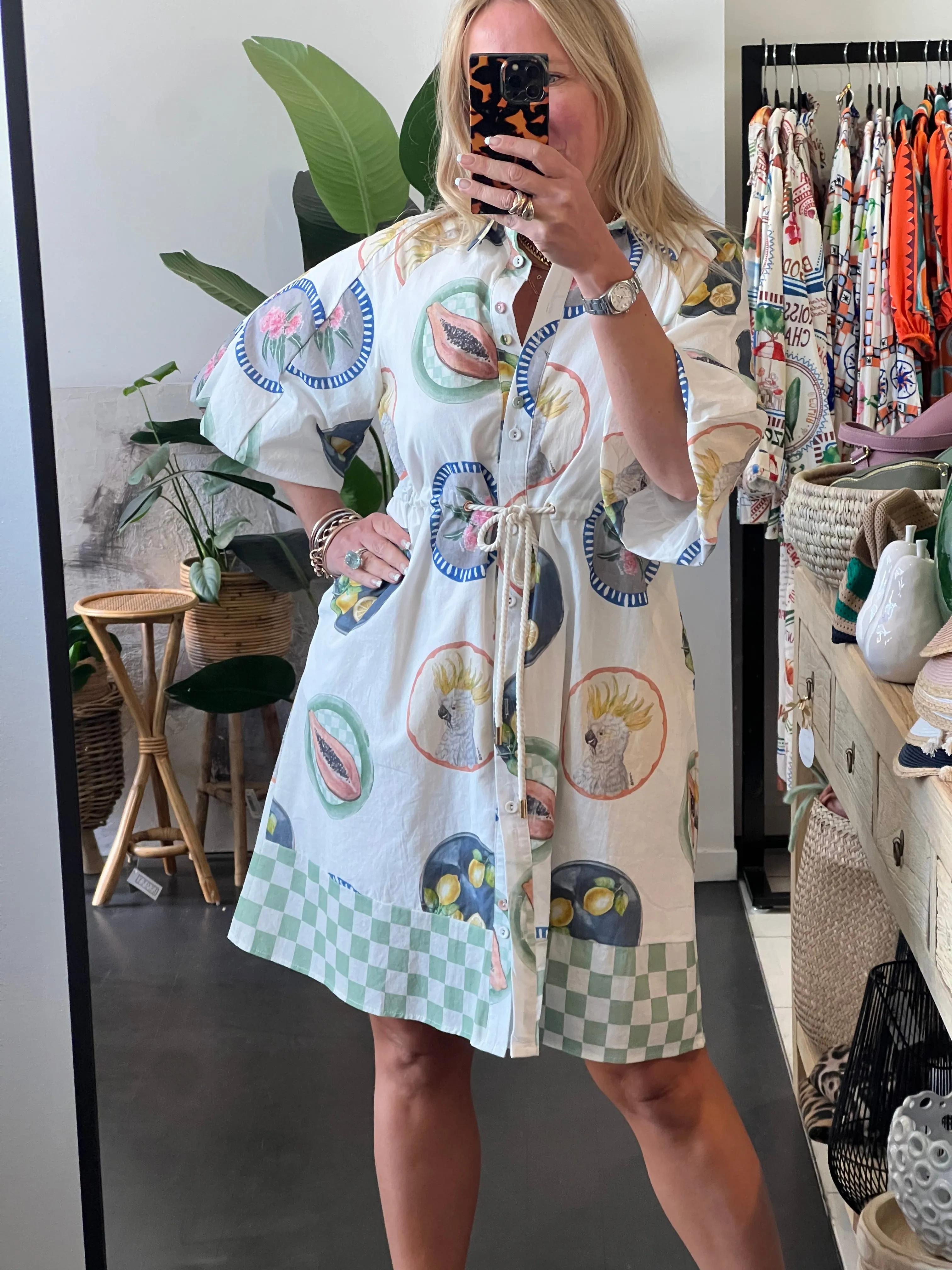 Coco Shirt Dress - Down Under print