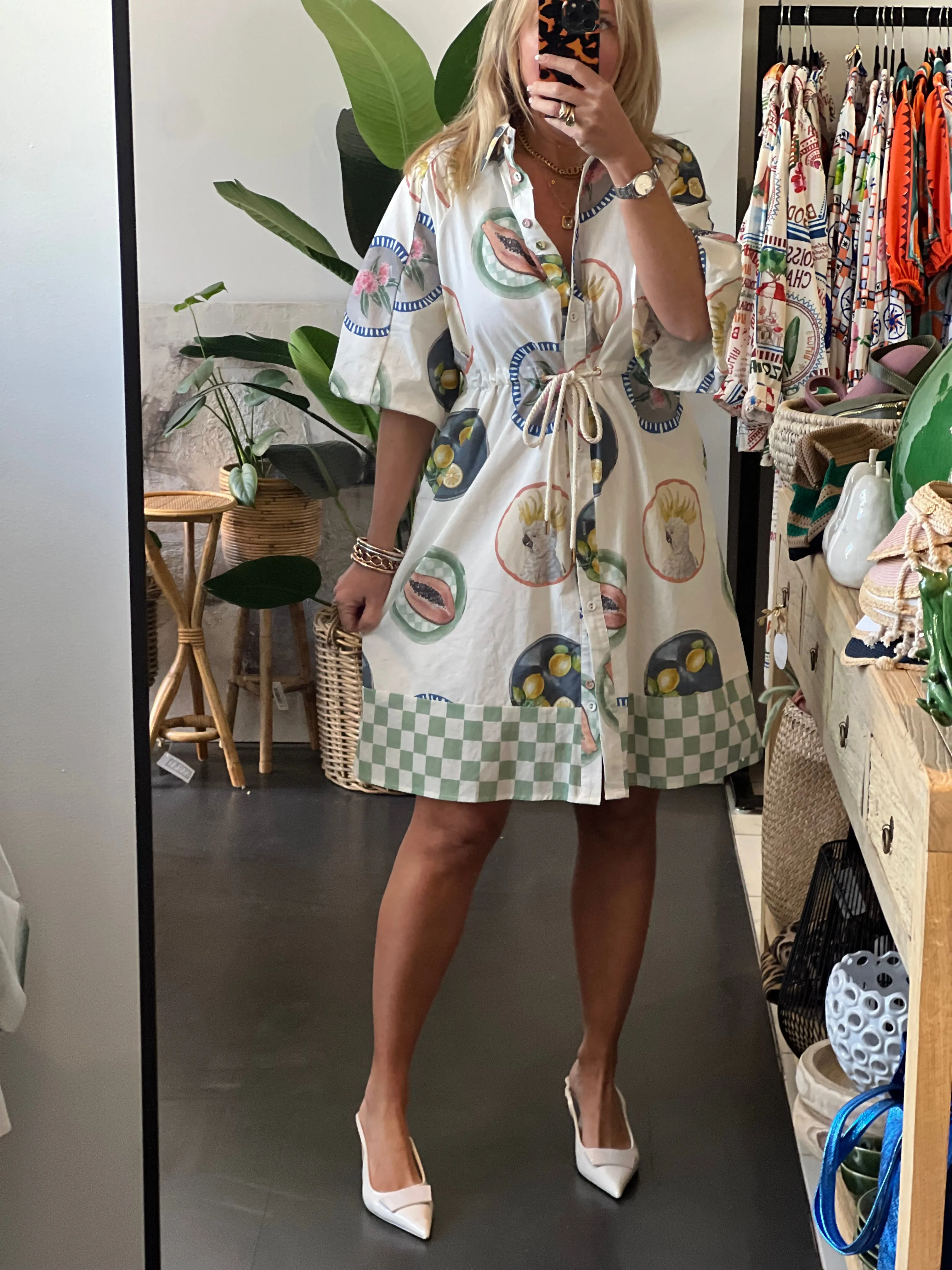 Coco Shirt Dress - Down Under print