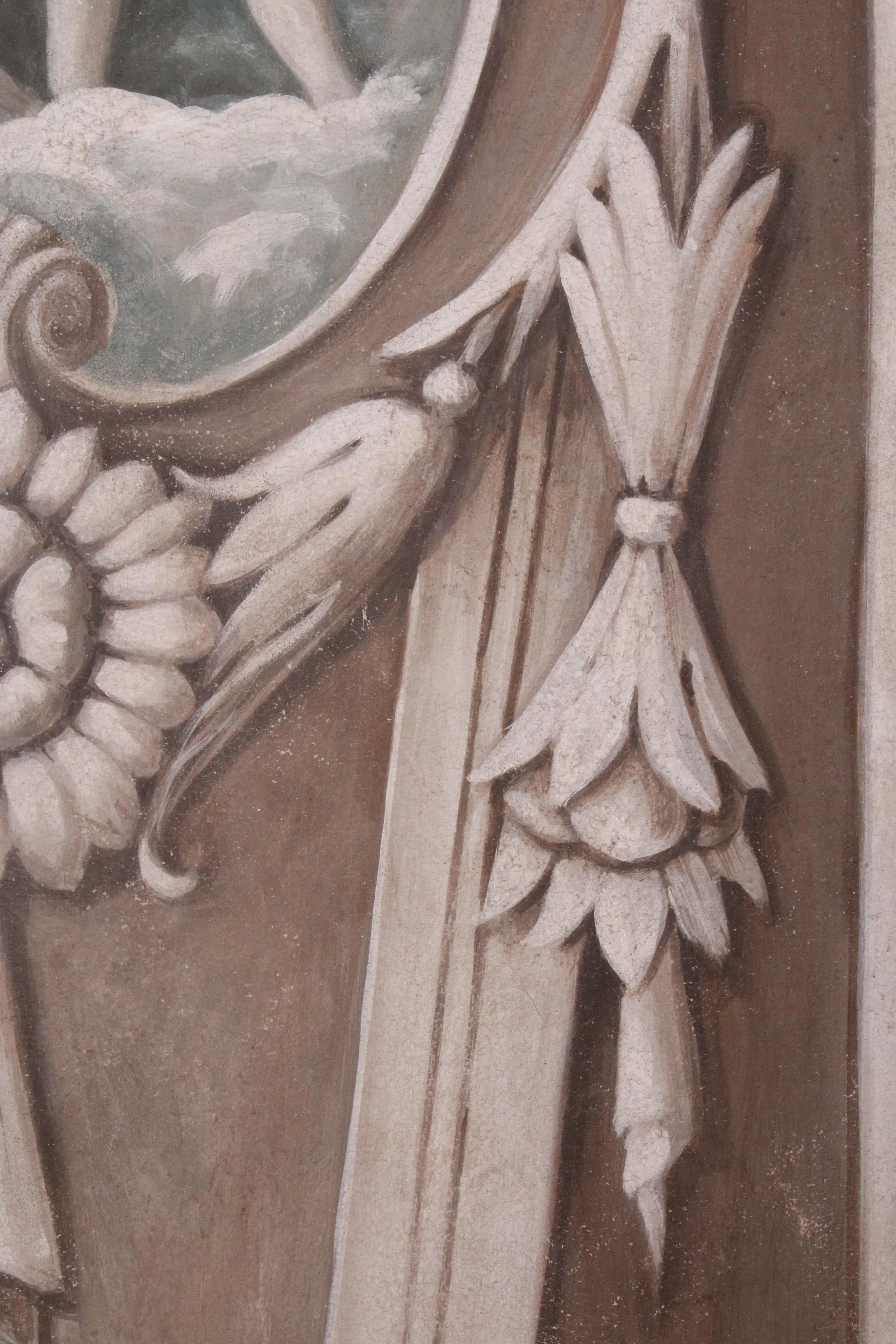 Column with Cameo Fresco Painting