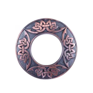 Copper Celtic Plaid Brooch (GE)