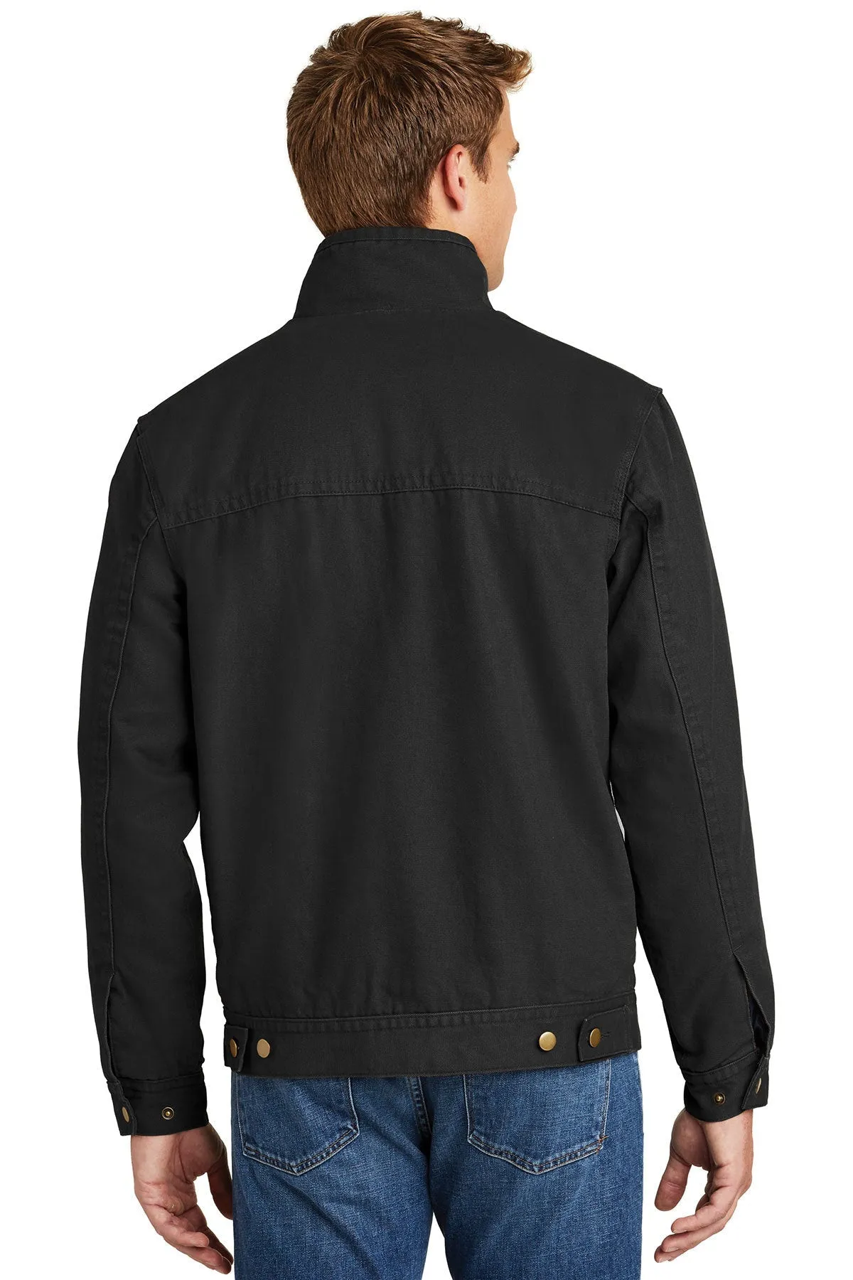 CornerStone Washed Duck Flannel-Lined Jacket, Black