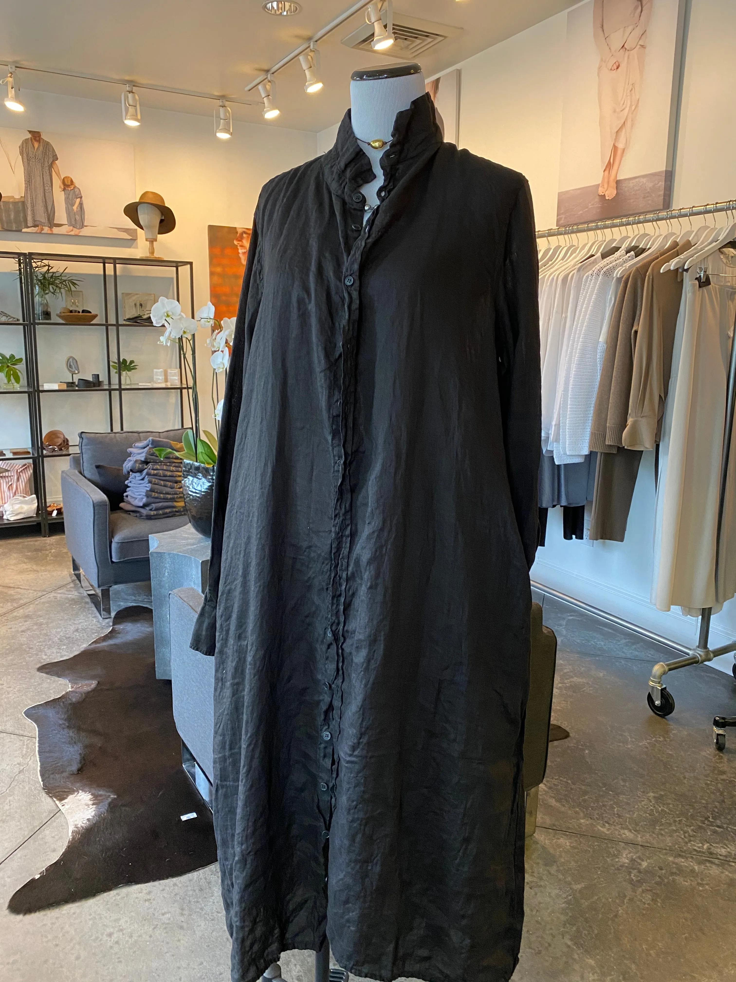 CP Shades Black Linen Maxi