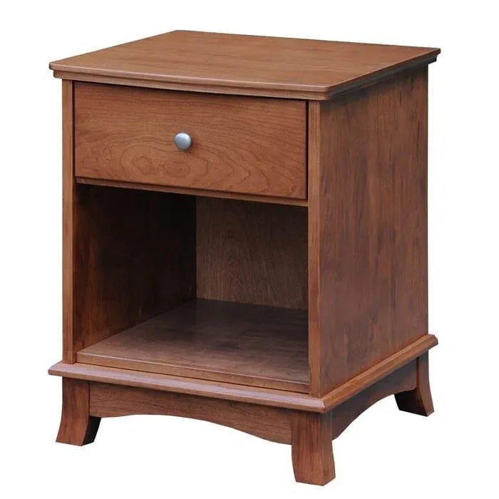 Crescent 1-Drawer Amish Nightstand