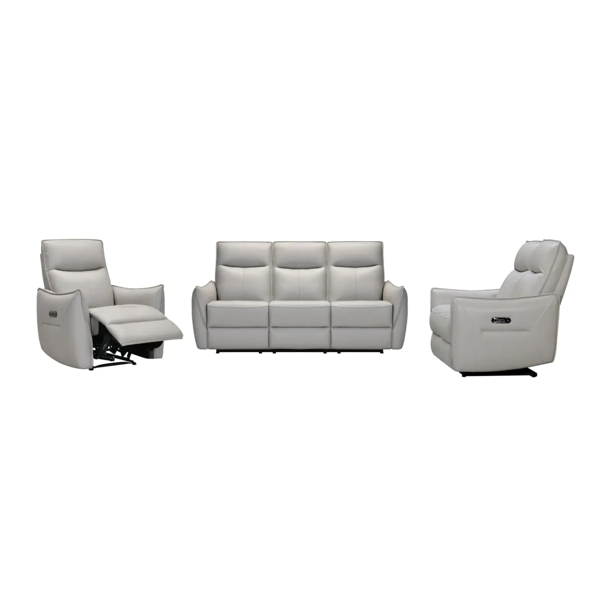 Crownmark Leather Power Recliner Sofa