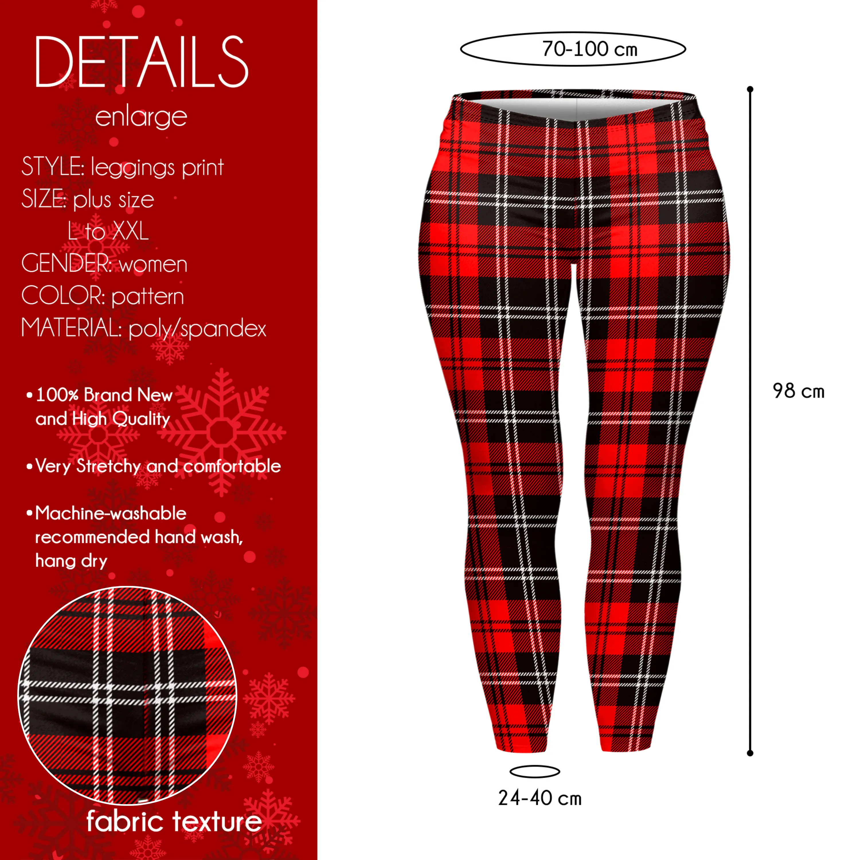 Curve Leggings (14-18 UK Size) - Wrapping Paper