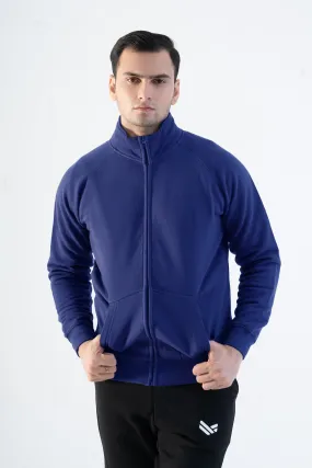 Cut Label Men's High Collar Fleece Zipper Jacket