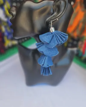 Denim Doll Tassel Earrings