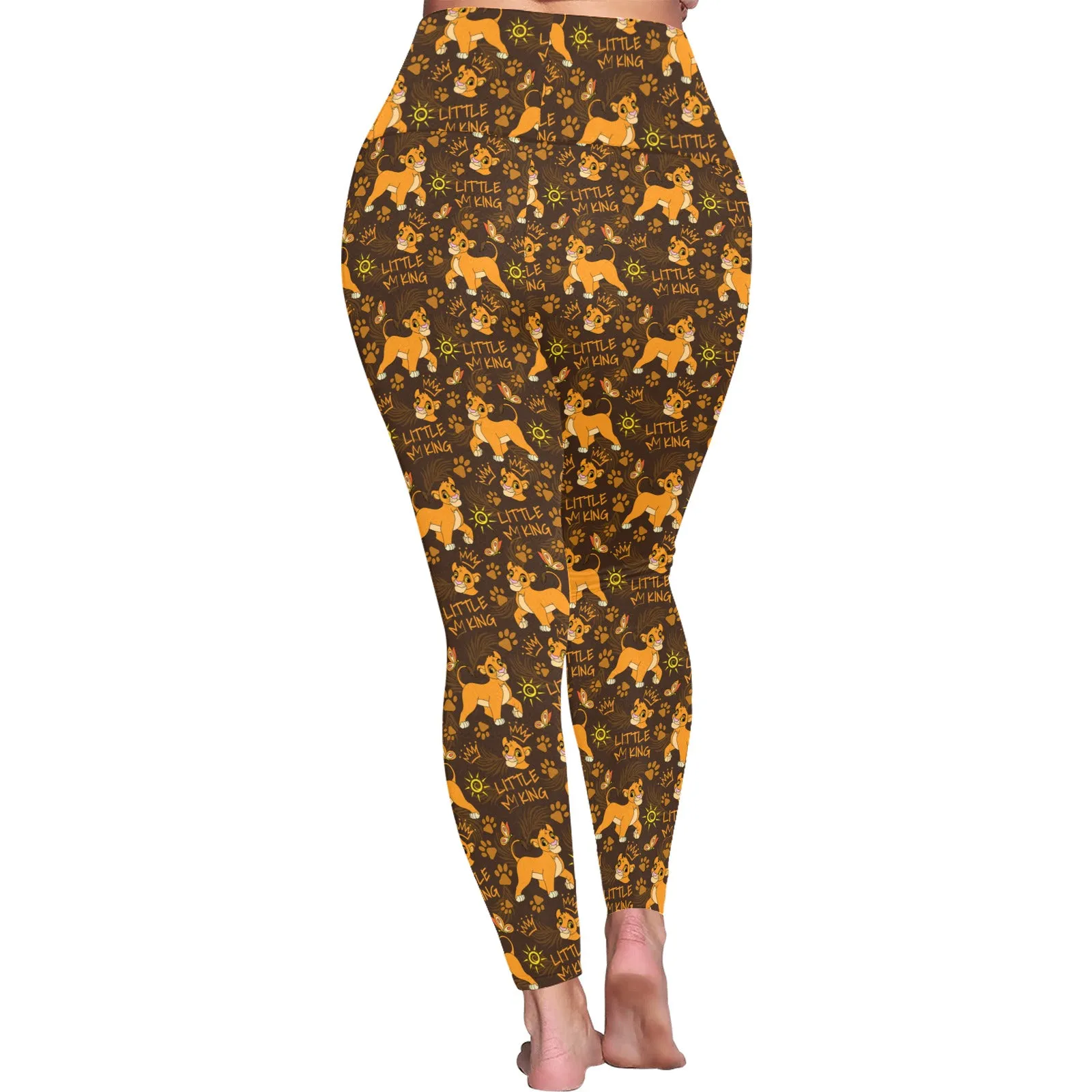 Disney Lion King Little King Women's Plus Size Athletic Leggings