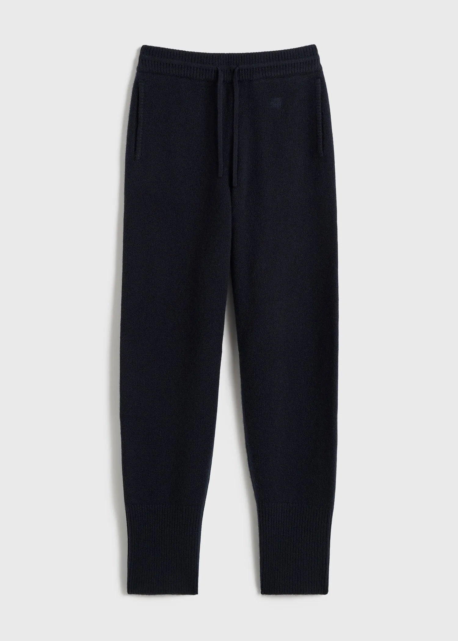 Drawstring cashmere sweatpants navy