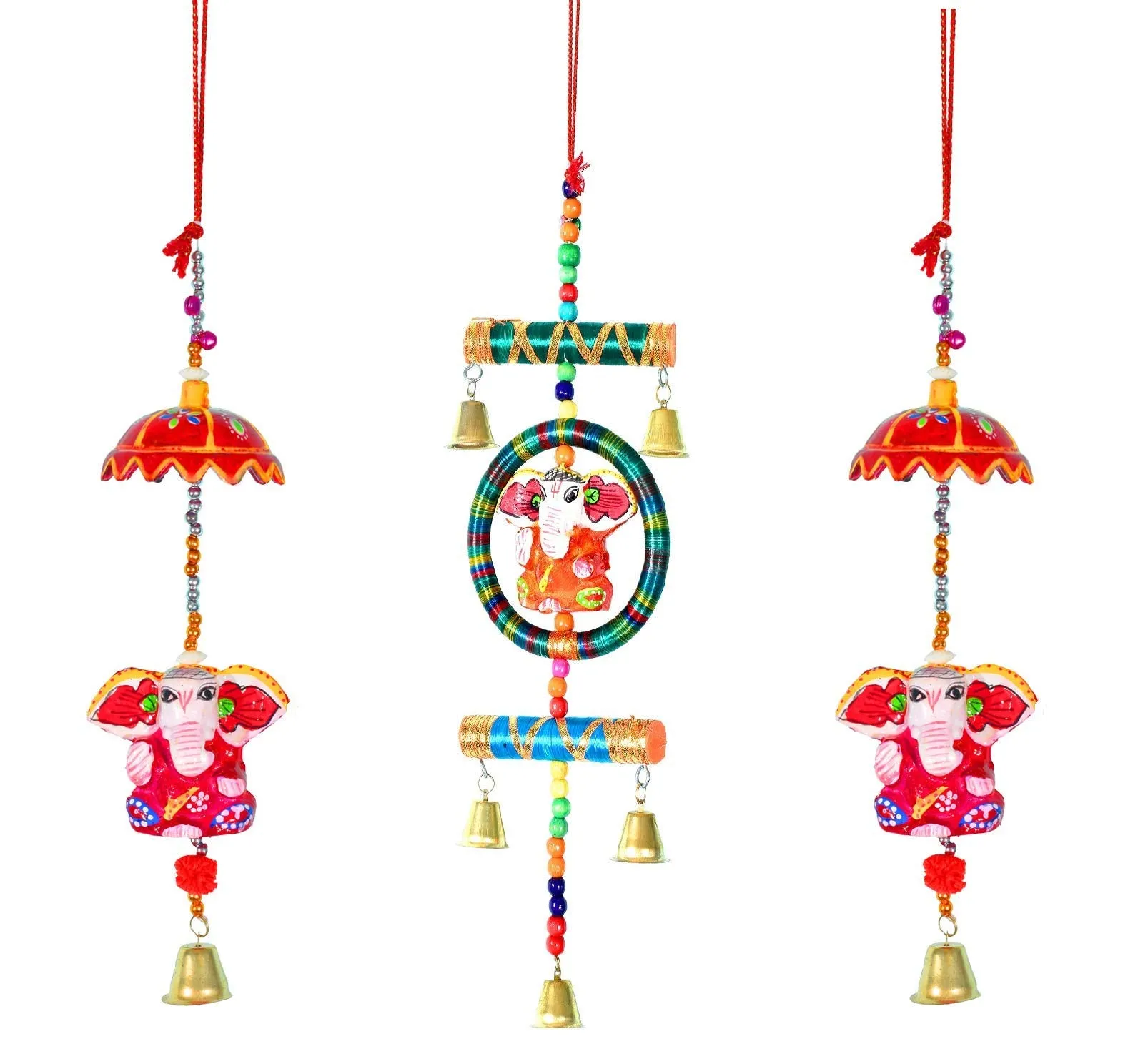 DreamKraft Handcrafted Ganesh Door Hangings and Windchime showpiece