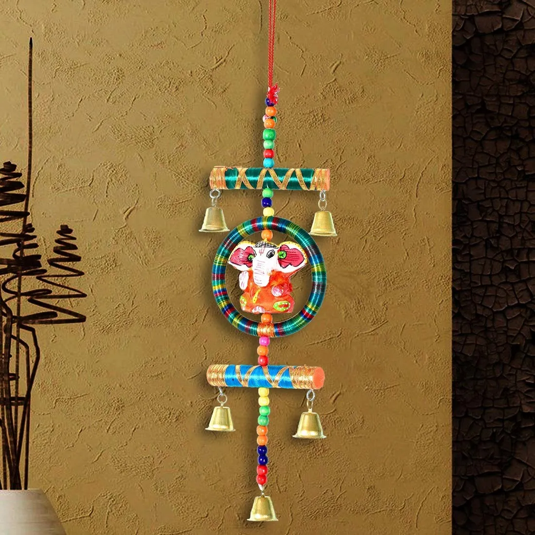 DreamKraft Handcrafted Ganesh Door Hangings and Windchime showpiece