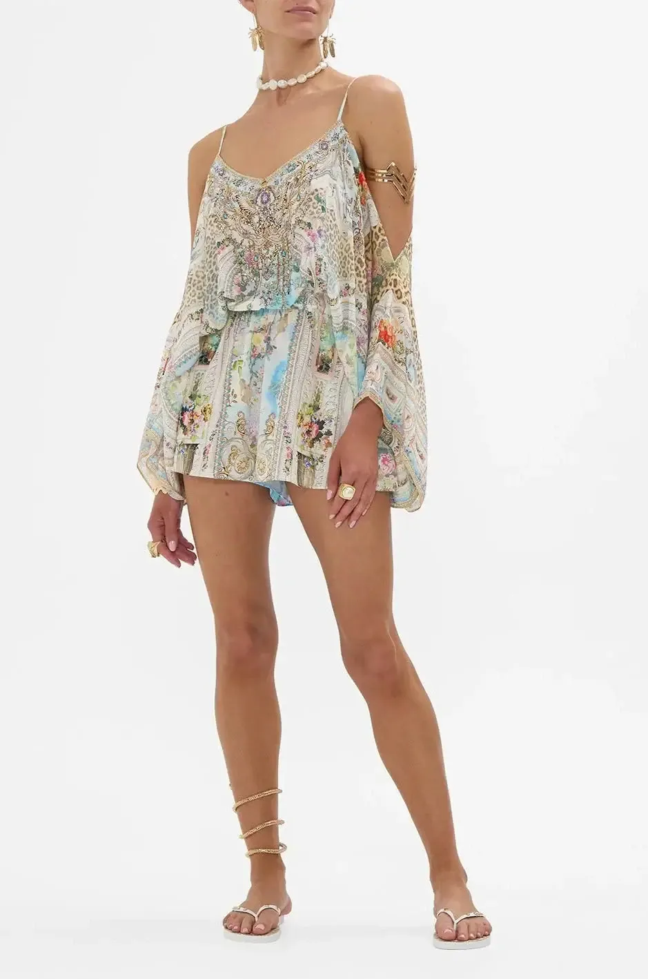 Drop-Shoulder Playsuit in Alexandria