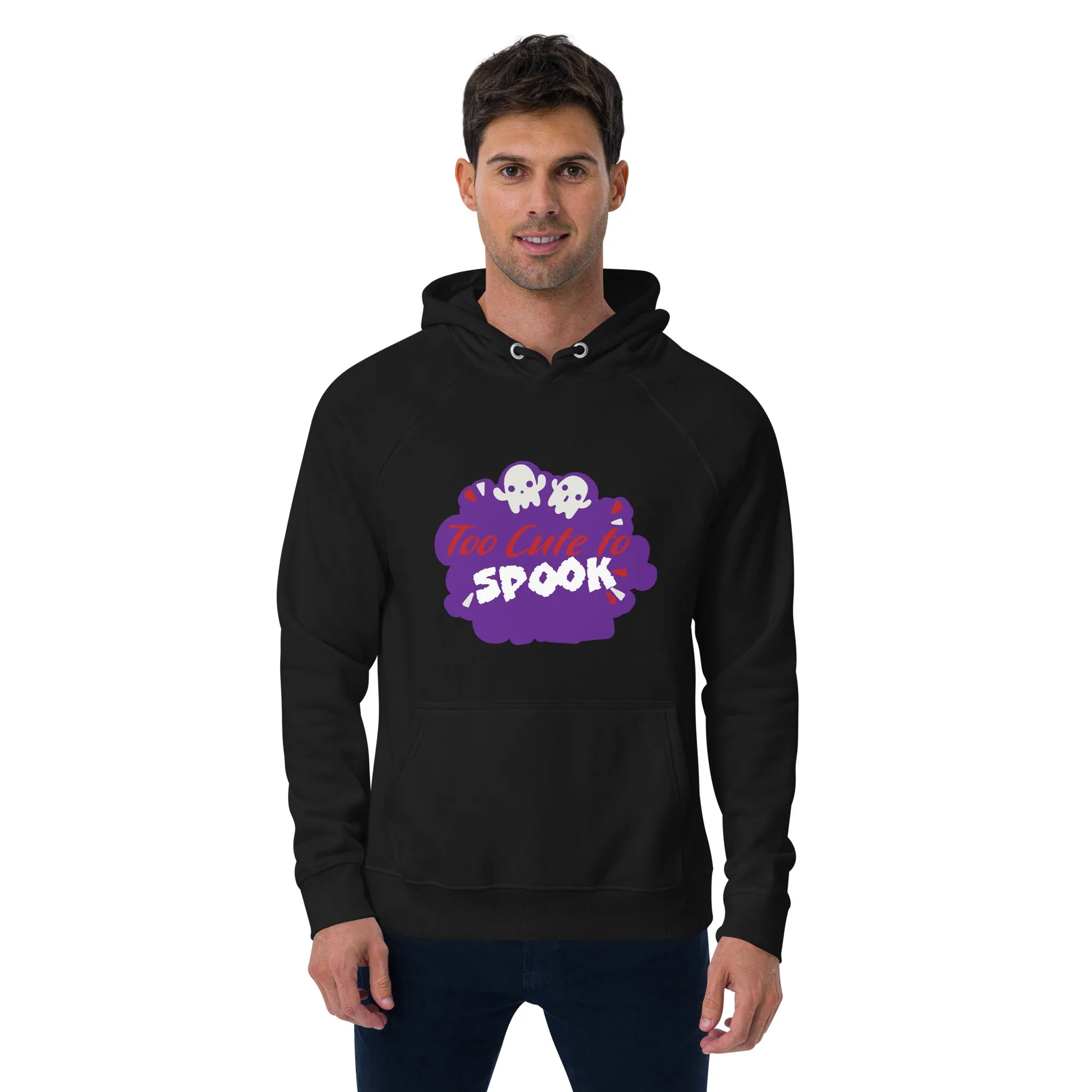 ECO Eaglan Hoodie | Too Cute To Spook Halloween Graphic Men Eco Raglan Hoodie