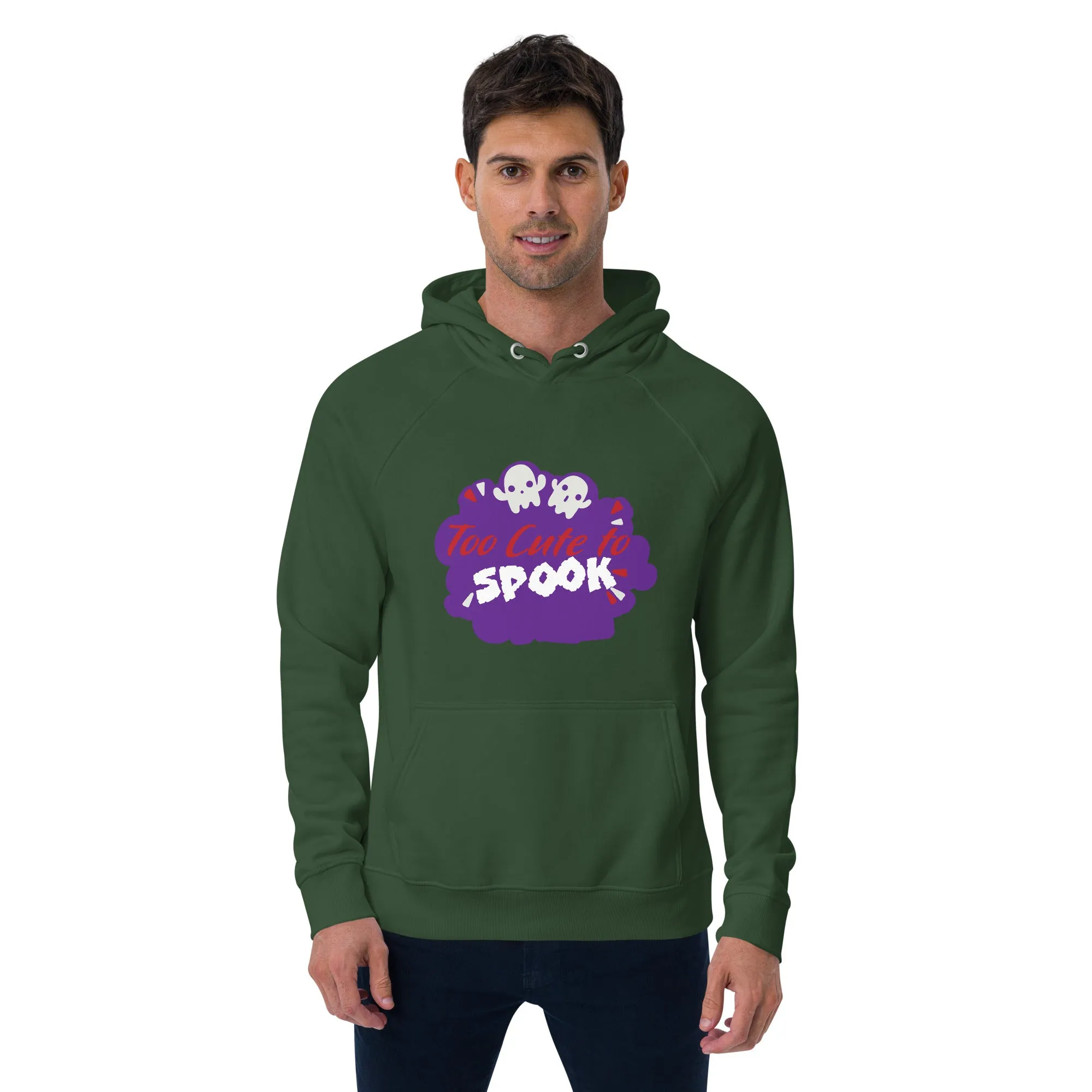 ECO Eaglan Hoodie | Too Cute To Spook Halloween Graphic Men Eco Raglan Hoodie