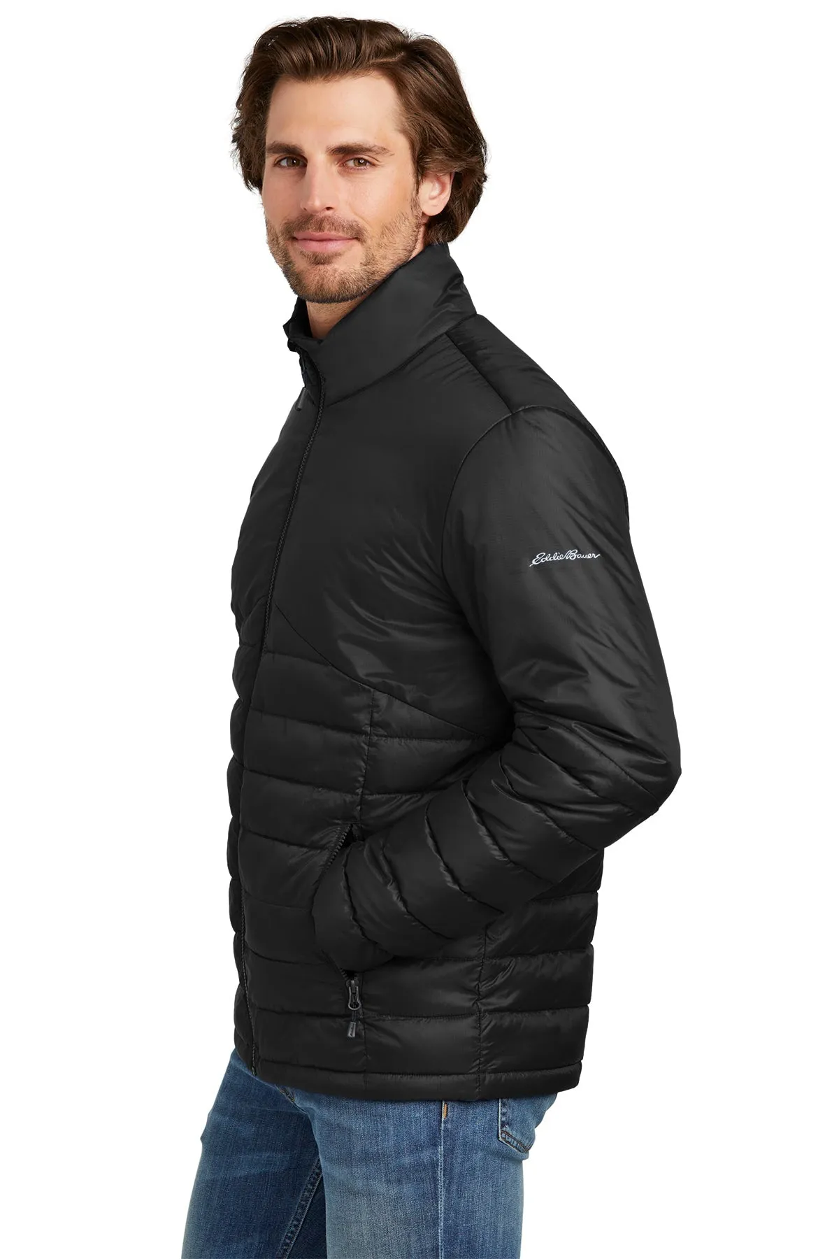 Eddie Bauer Custom Quilted Jackets, Deep Black