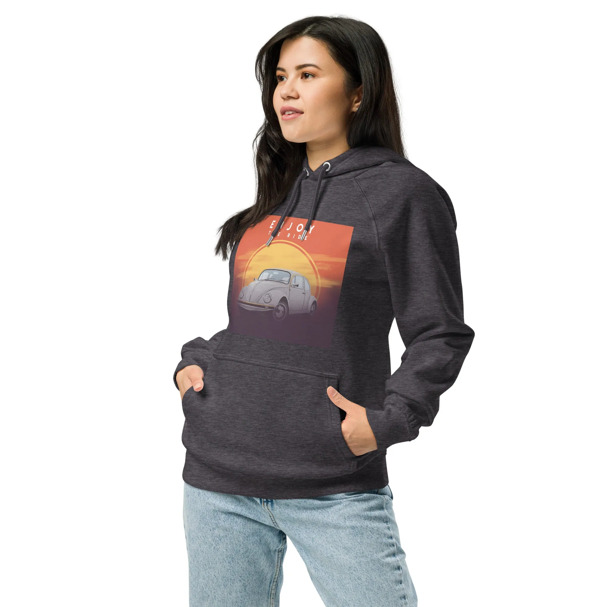 Enjoy The Ride Vintage Graphic Women Eco Raglan Hoodie