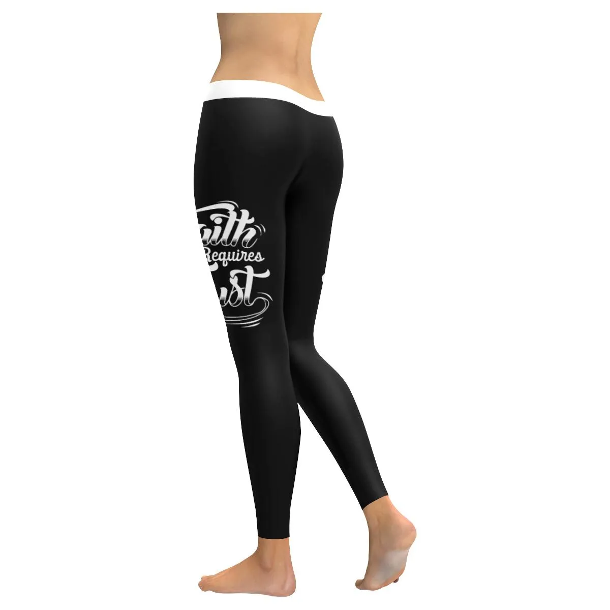 Faith Requires Trust Soft Leggings For Women - Christian Leggings For Women