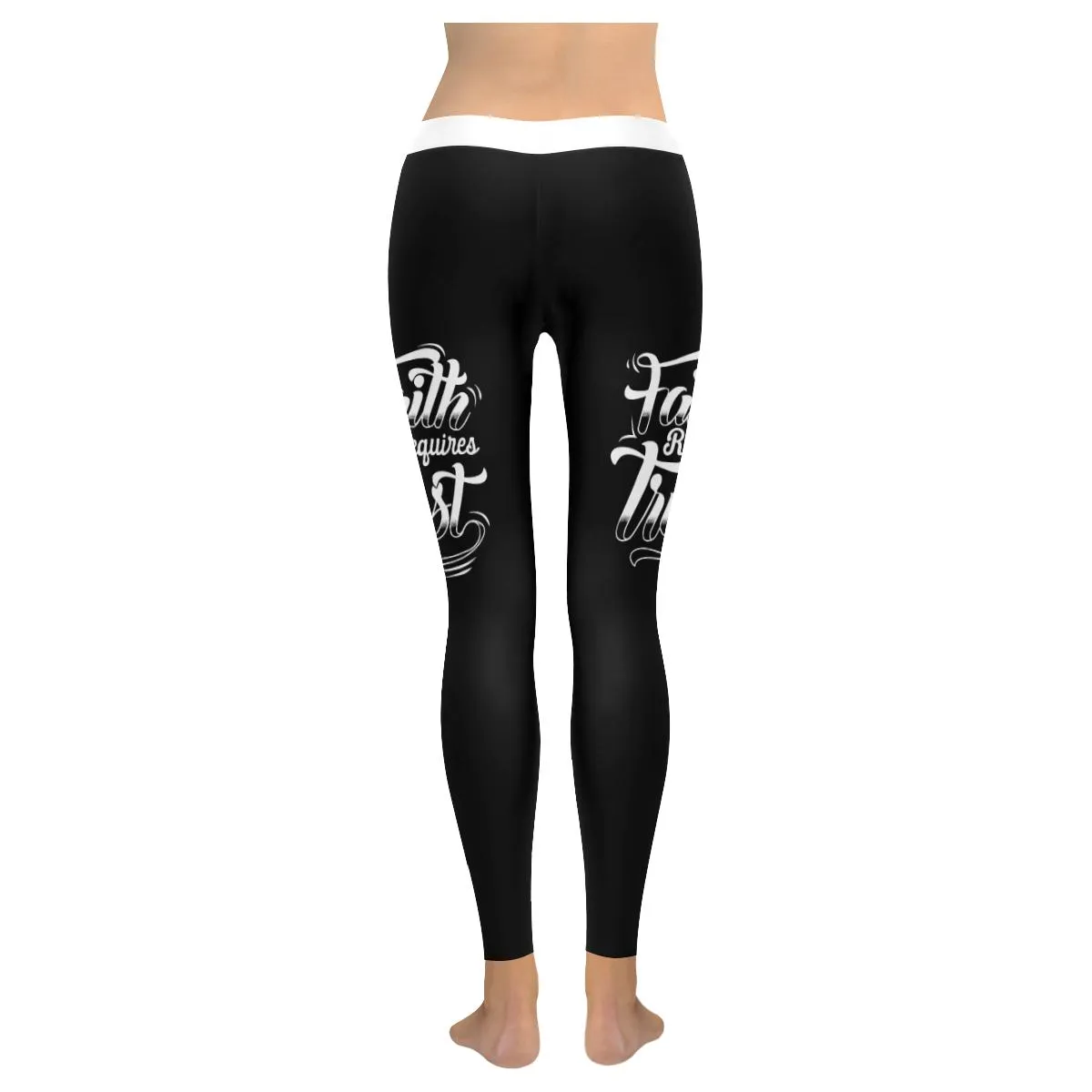 Faith Requires Trust Soft Leggings For Women - Christian Leggings For Women