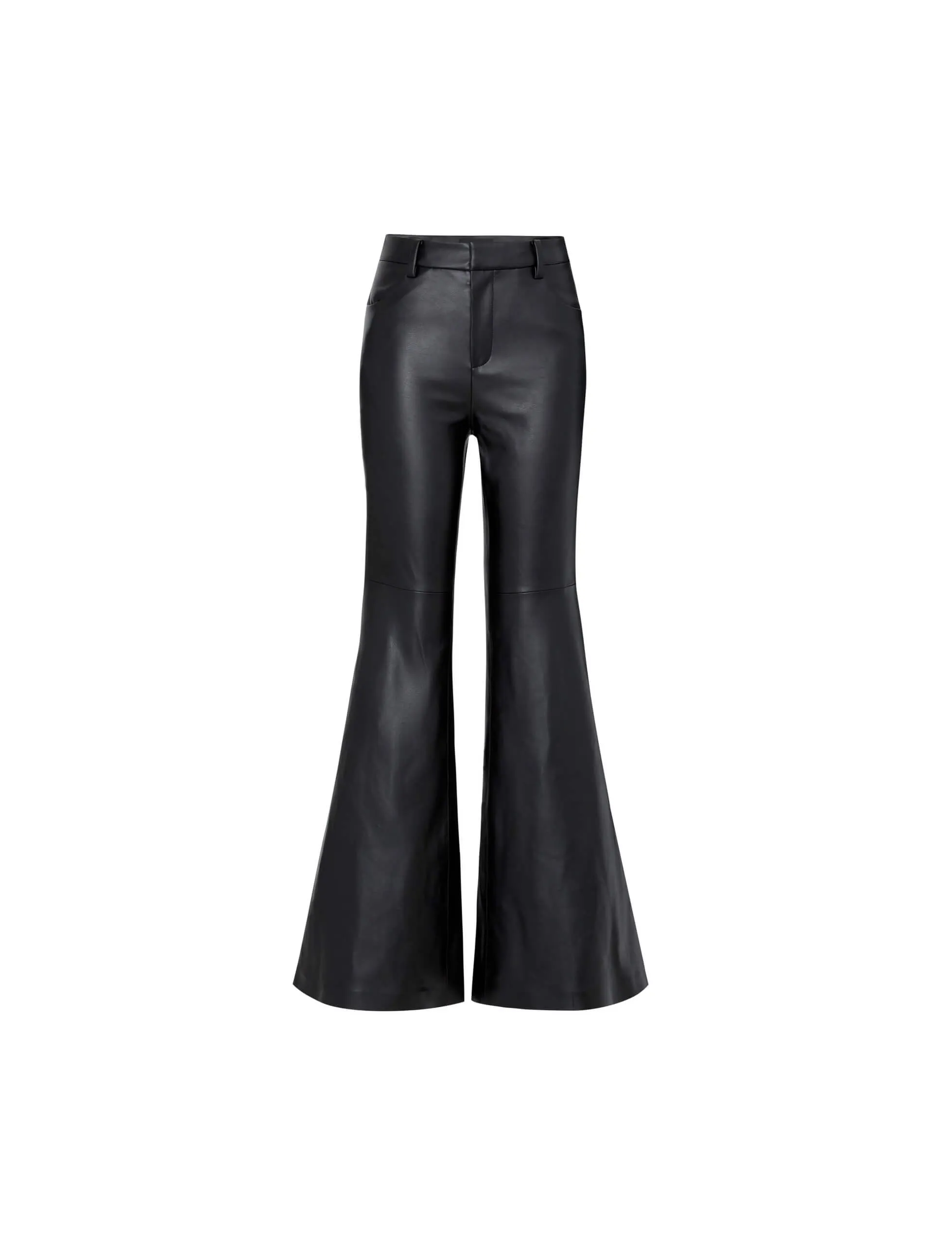 Flared PU Leather Pants