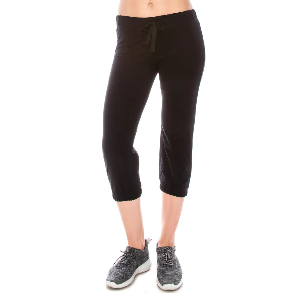 French Terry Jogger Capri Pants