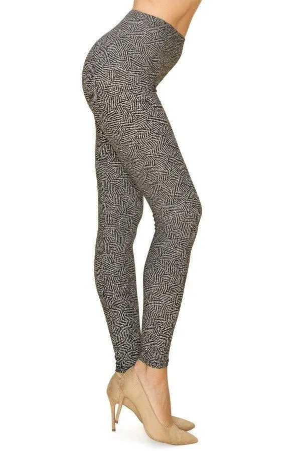 Full Length High Waisted Leggings In A Fitted Style With An Elastic Waistband