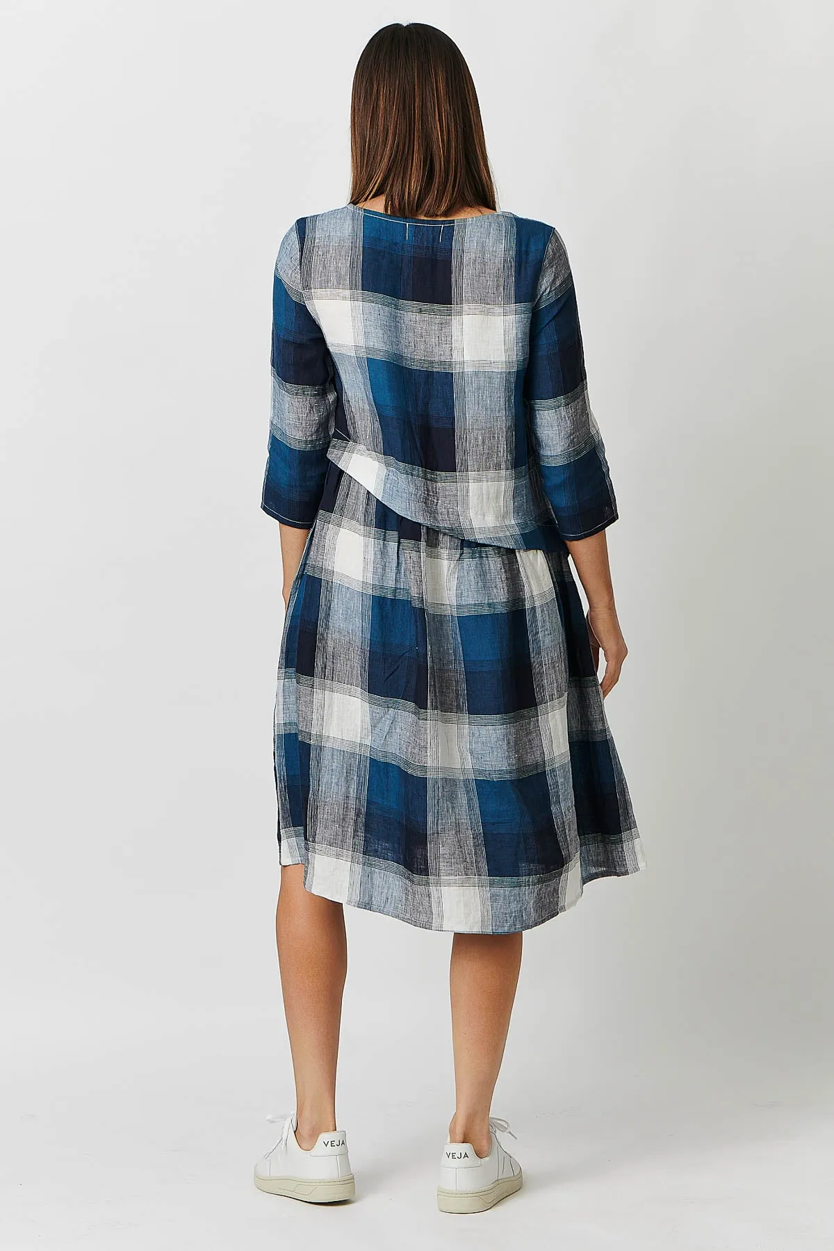 GA428 Lagoon Plaid Dress