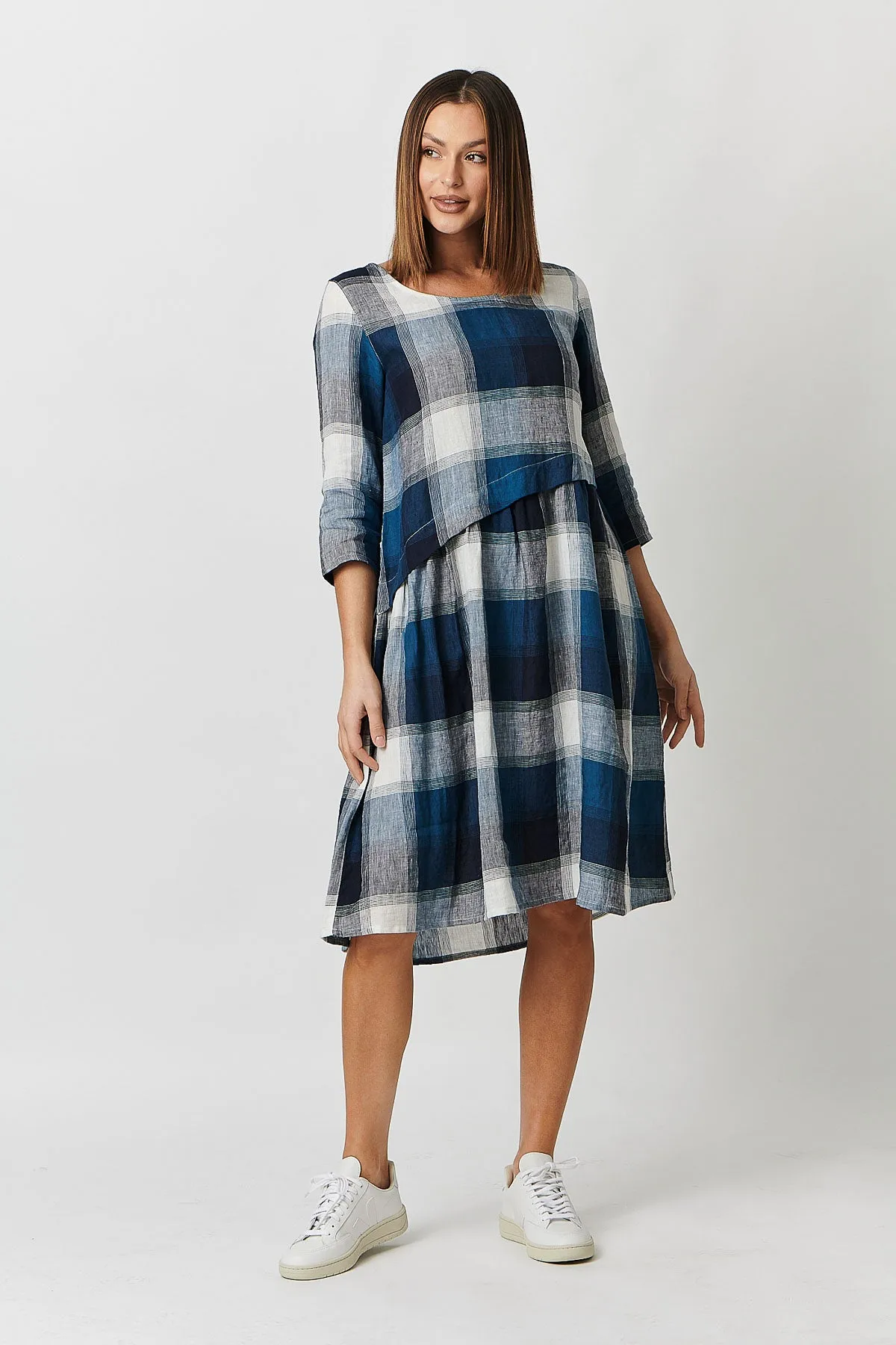 GA428 Lagoon Plaid Dress