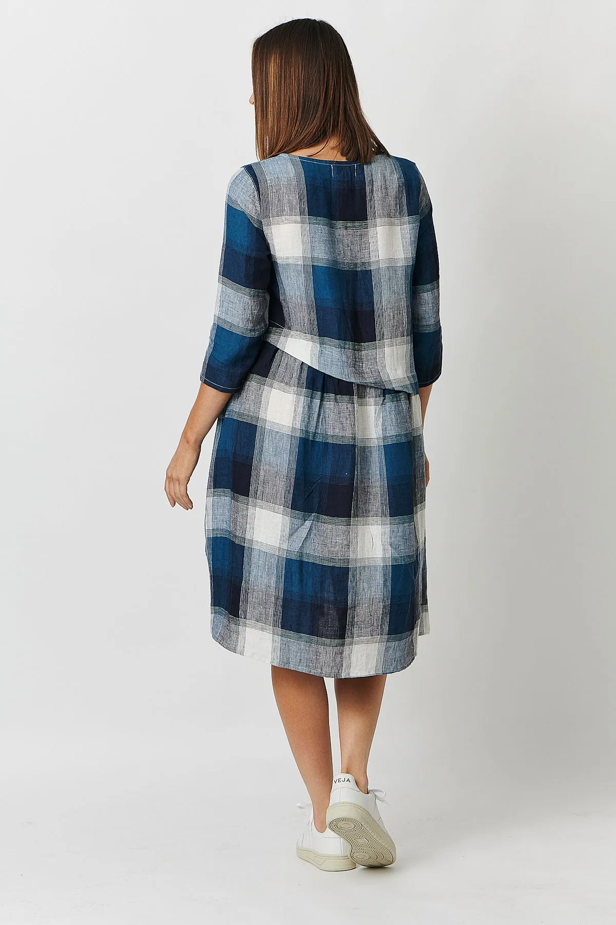 GA428 Lagoon Plaid Dress