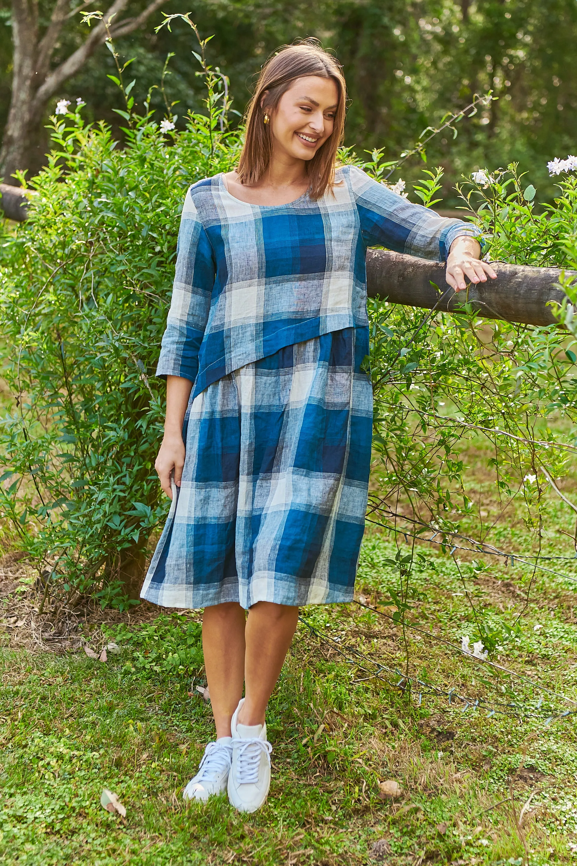 GA428 Lagoon Plaid Dress