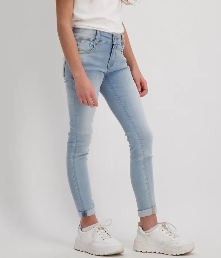 Girl's Eliza Super Skinny Denim Jeans - Bleached Used