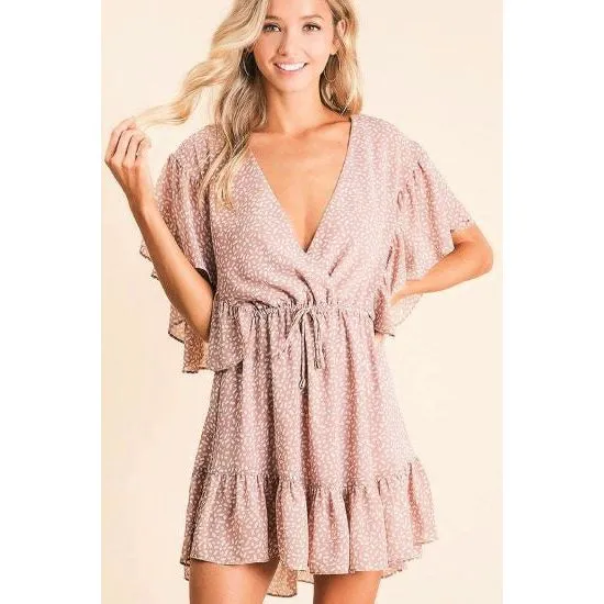 Go with the Flow V Neck Dress