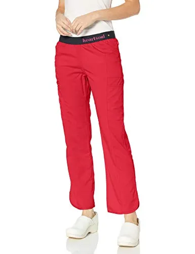 HeartSoul 20101A Scrubs Women's Head Over Heels so in Love Low Rise Pull-on Pant