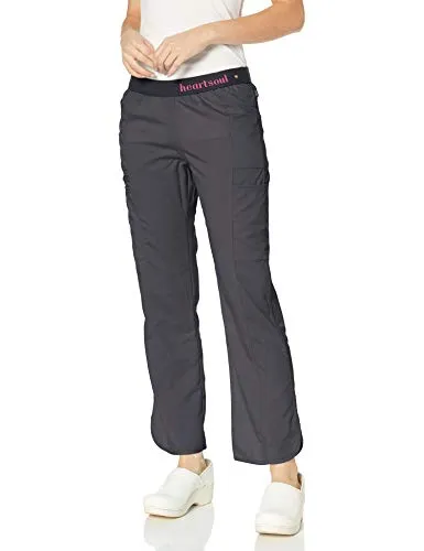 HeartSoul 20101A Scrubs Women's Head Over Heels so in Love Low Rise Pull-on Pant