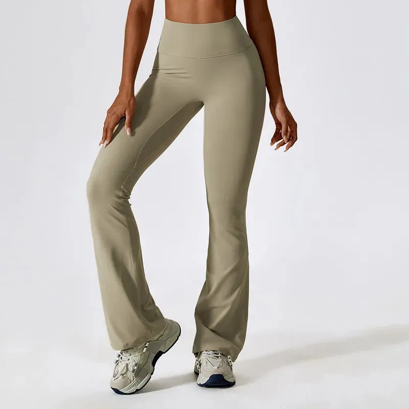 High Waist Push Up Flared Pants Dancing Fitness Tights