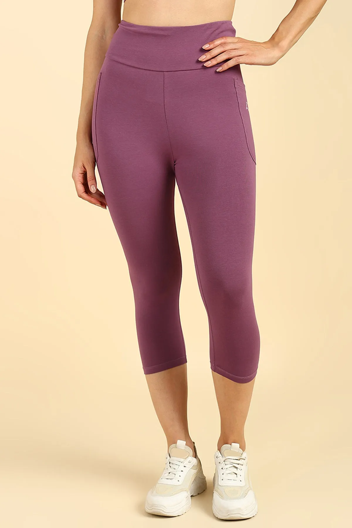 High Waist Rosewood Mom Capri