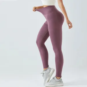 High Waist Seamless Skinny Yoga Legging with Hip Lifting Feature