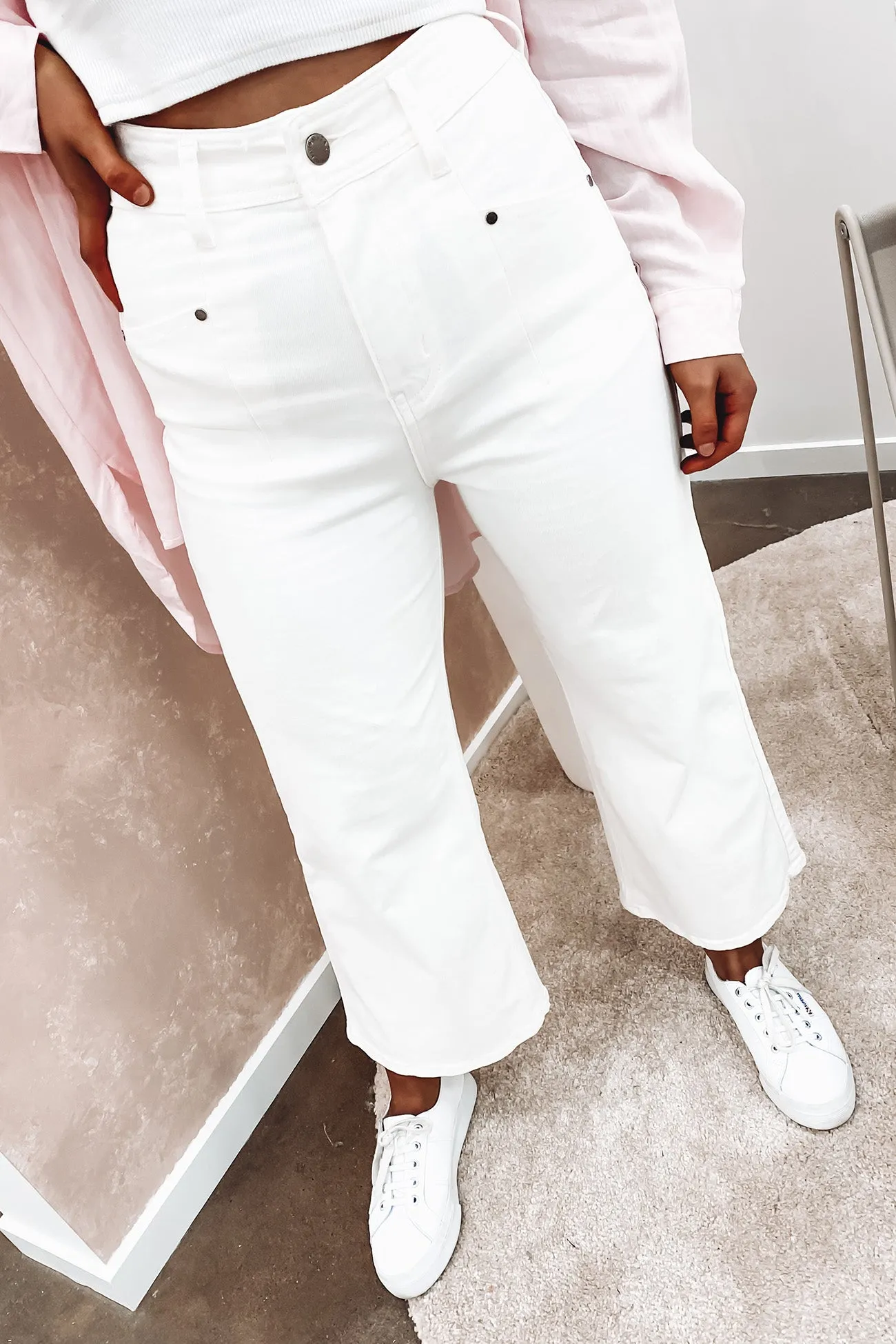 Hilary Pant White