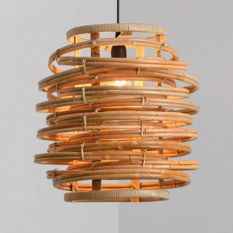 Hirosh - Retro Rattan Shade Lamp