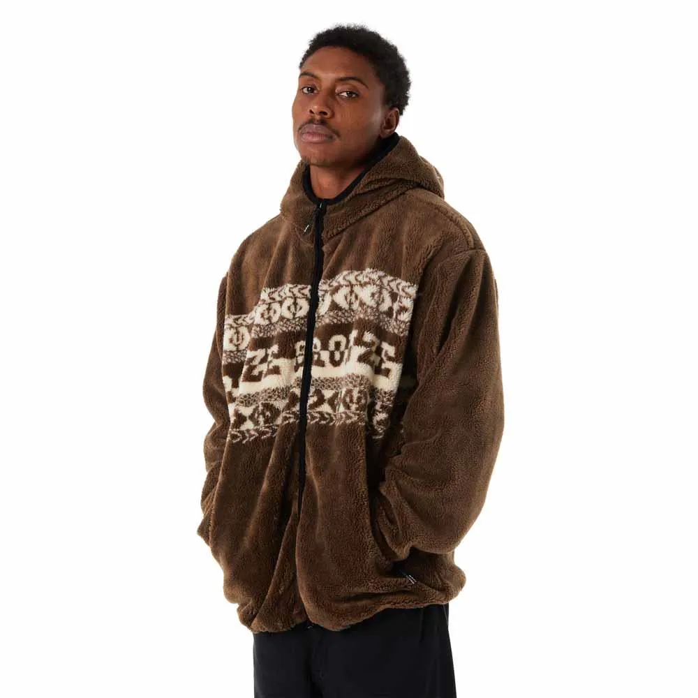 Huf X Bronze High Pile Full Zip Brown Fleece