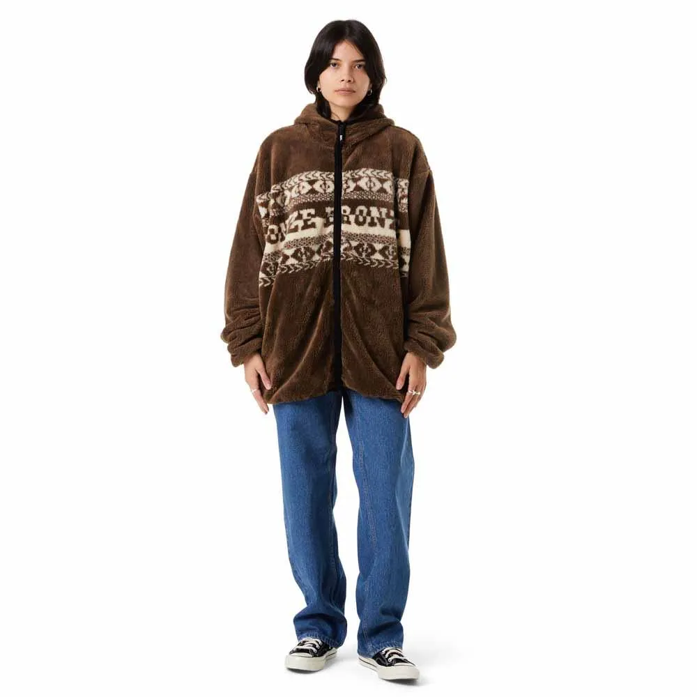 Huf X Bronze High Pile Full Zip Brown Fleece