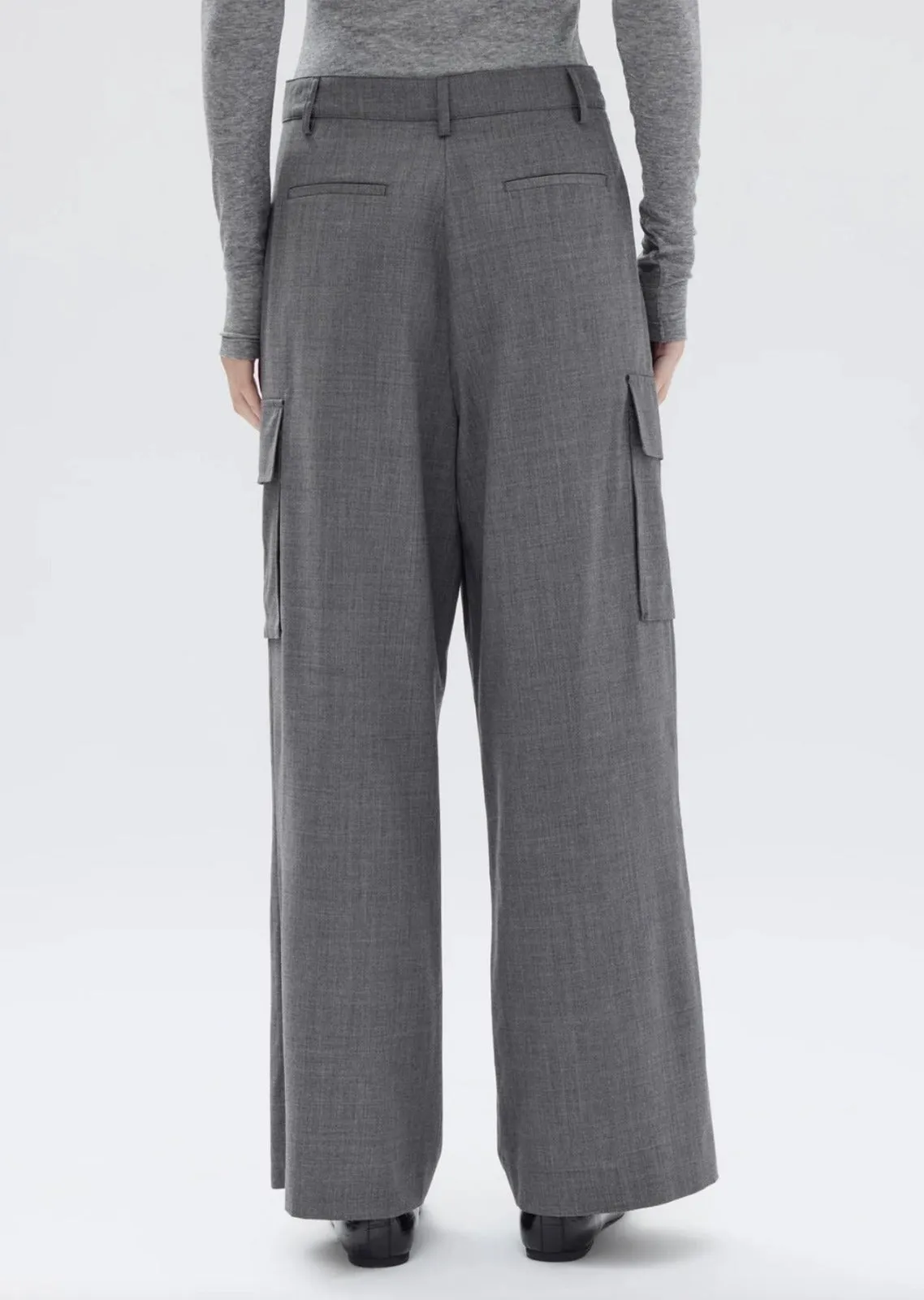 Isara Wool Cargo Pant Charcoal